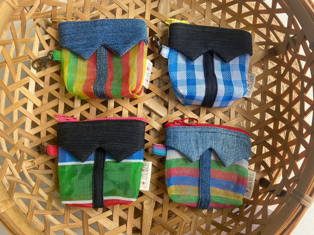 【造型衣领茄芷零钱包】环保/手工制作/30%永续 - 零钱包 - 尼龙 多色