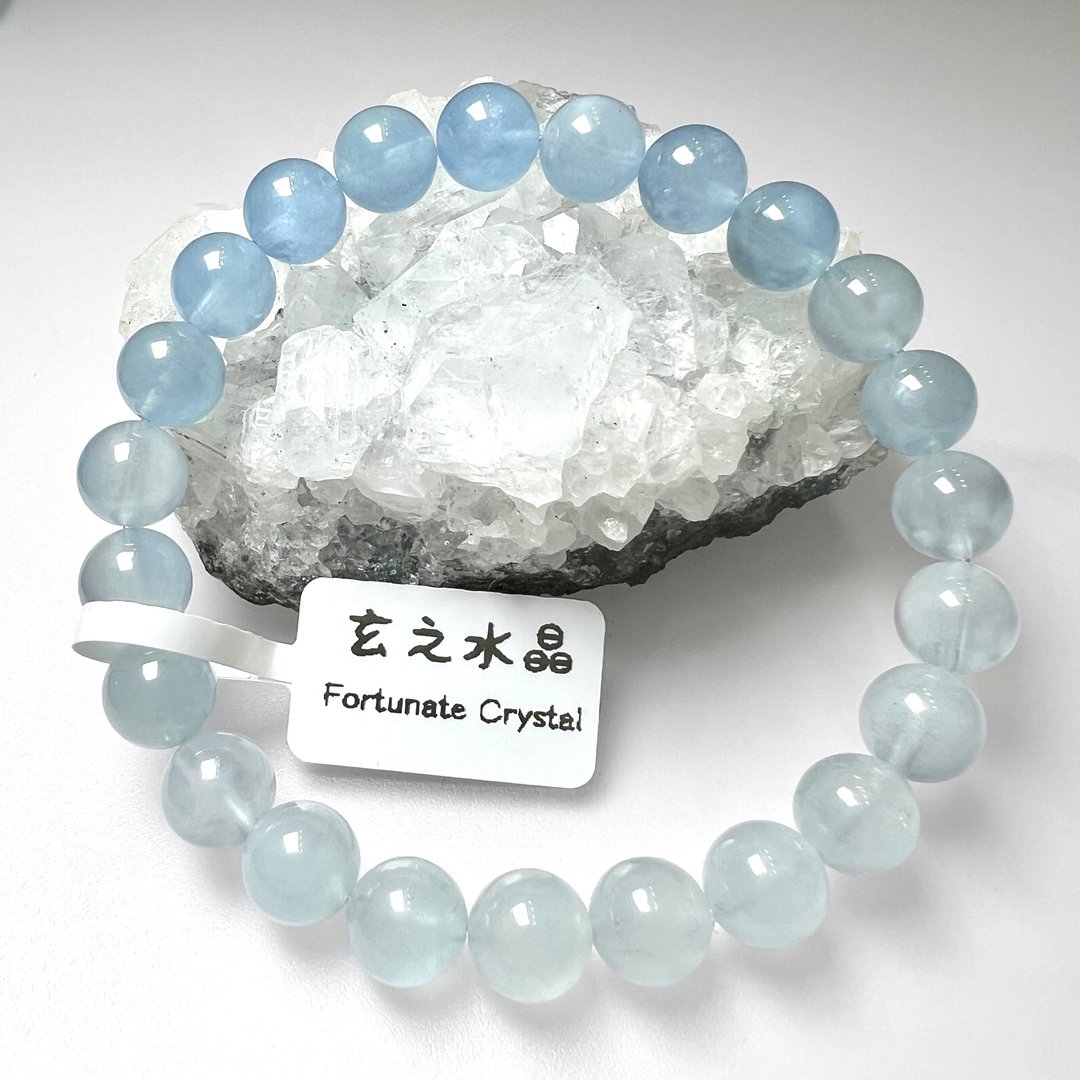 渐变式海蓝宝手串 | 水晶 | 水晶手串 | 水晶手链 | 水晶手链 - 手链/手环 - 水晶 蓝色