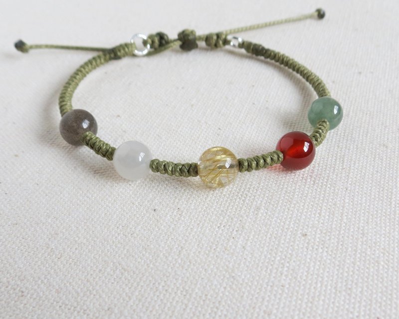 本命年【开运五行珠】韩国蜡线手链*SJ46*招财、避邪、防小人 - 手链/手环 - 宝石 多色