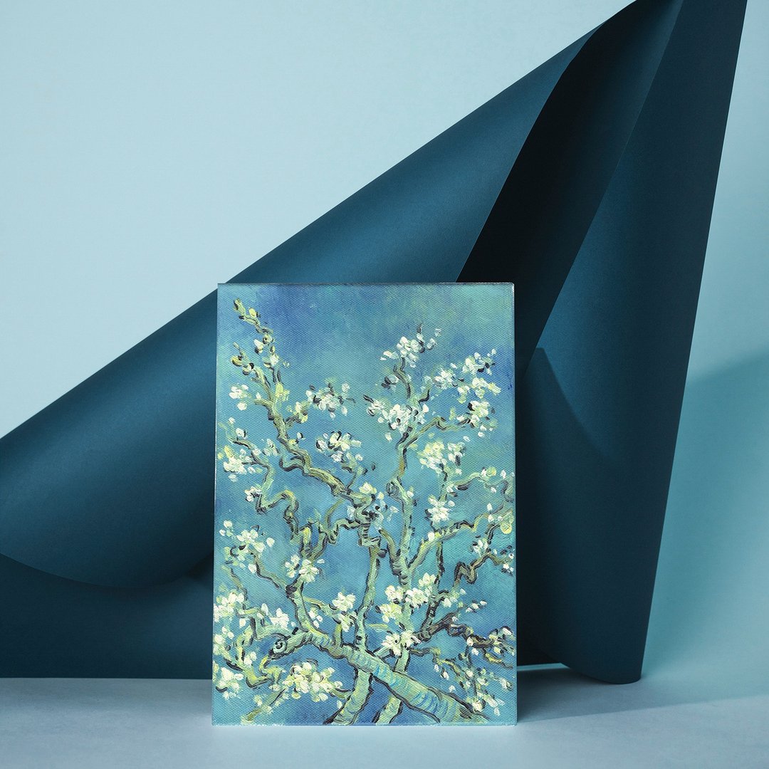 【体验】台中油画体验课程/梵谷 - 盛开的杏花/台中画室 - 插画/绘画/写字 - 棉 