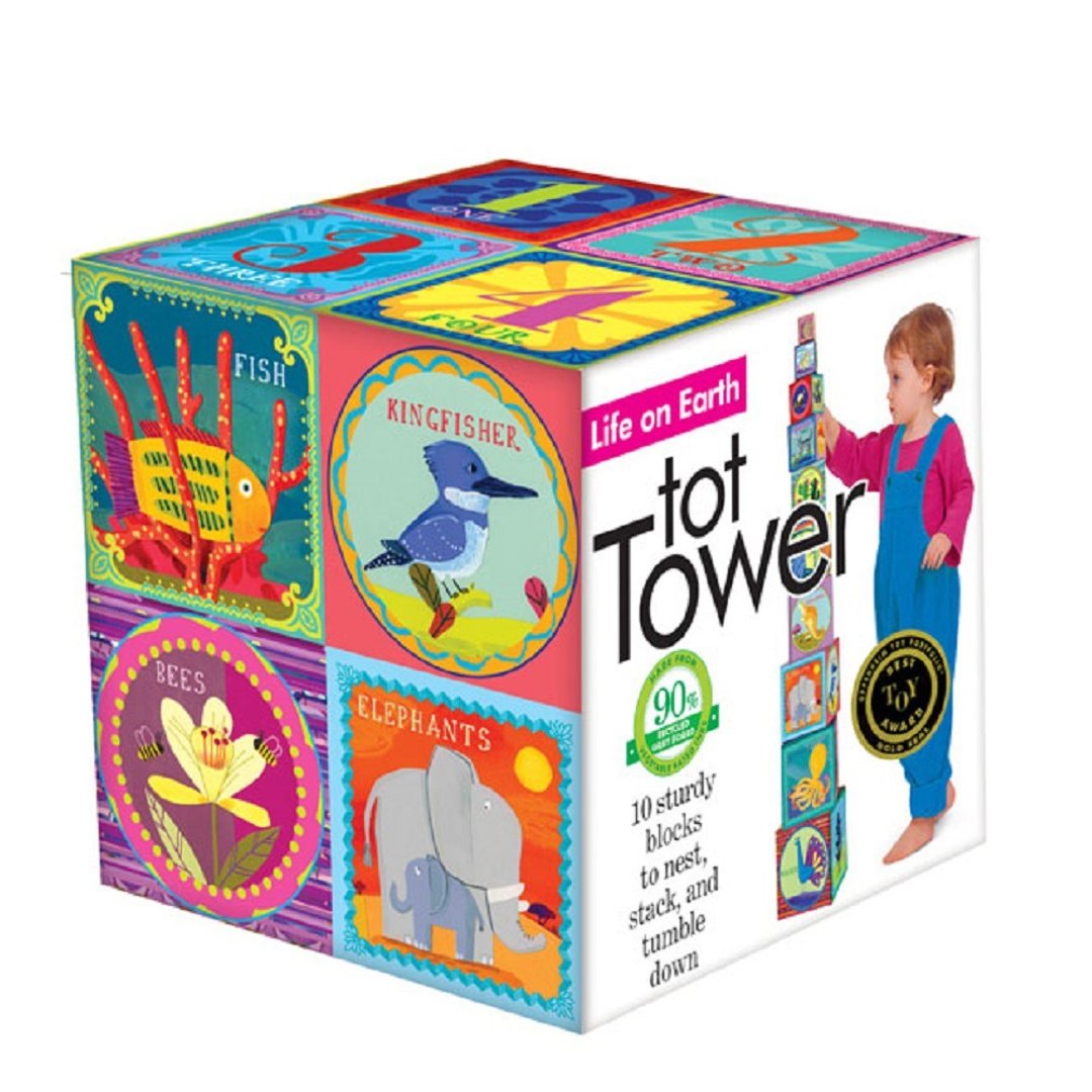 eeBoo Tot Tower 叠叠乐 - 认识大自然Life on earth - 桌游/玩具 - 纸 多色
