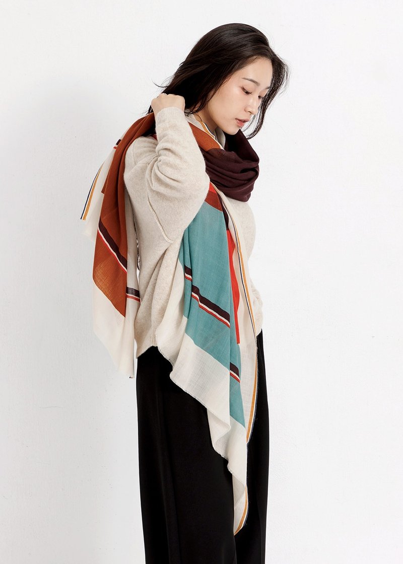 807 羊毛围巾100 - 玫红 - 围巾/披肩 - 羊毛 