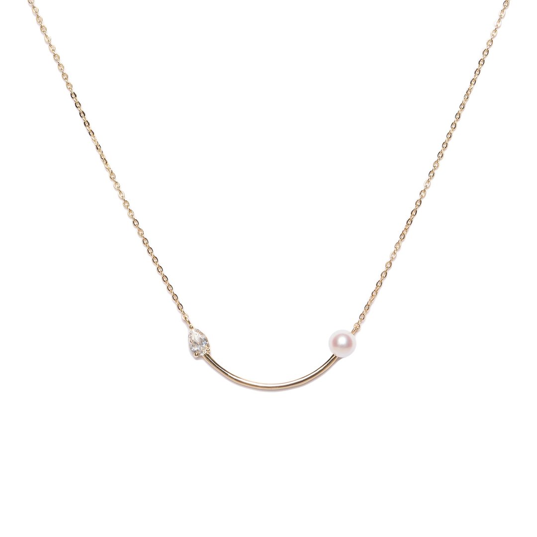 从容微笑珍珠项链 925银厚镀18K金 Sorriso Pearl Necklace - 项链 - 珍珠 金色