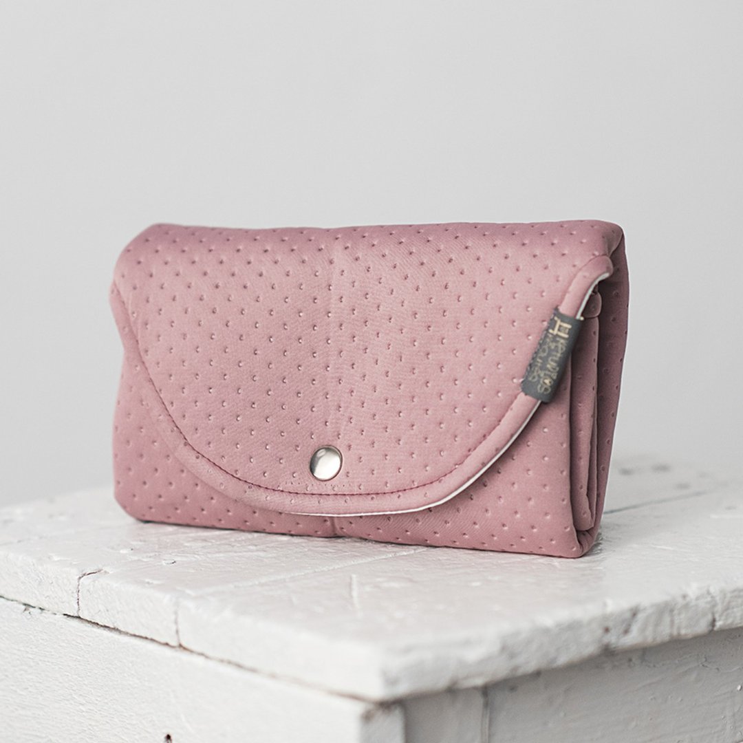PINK Baby Diaper Changing Clutch Mat - Waterproof Neopren Newborn Changing Pad - 婴儿床上用品 - 其他材质 粉红色