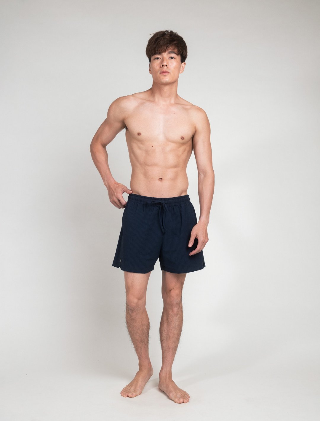Dark Blue 深海蓝 / 男款泡泡纱 度假短裤 - 男士短裤 - 其他材质 蓝色