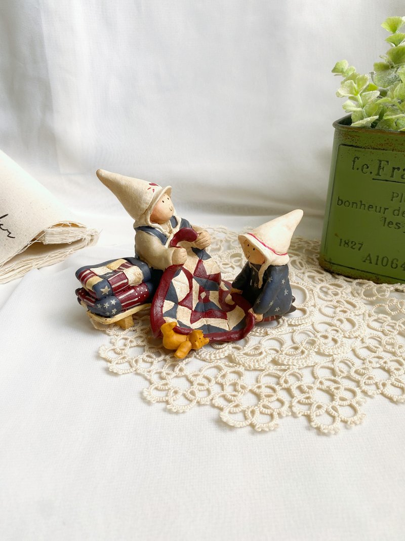 【好日恋物】荷兰娃娃拼布精灵摆饰品装饰品圣诞节礼物绝版 - 摆饰 - 树脂 多色