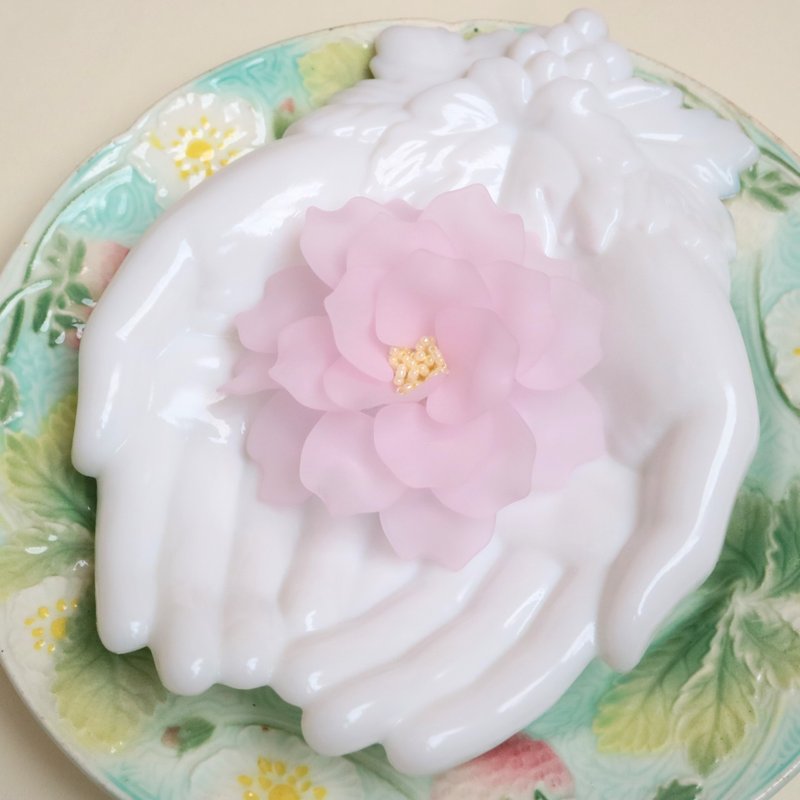 牡丹胸花 粉色 大轮 牡丹 花朵 胸针 轻盈 优雅 高贵 清爽 夏季 帽子 牡丹 芍药 牡丹 压克力树脂 - 胸针 - 塑料 粉红色