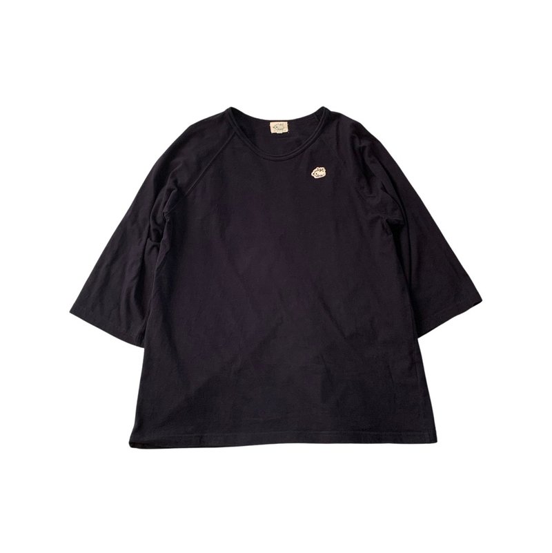 Elegant 3/4 Sleeve Cut and Sewn - 女装 T 恤 - 棉．麻 蓝色