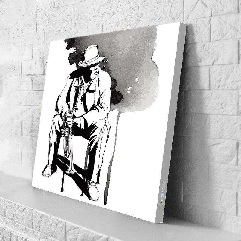 【日本 VisualSonic】蓝牙画布音箱- Jazz Man - 扩音器/喇叭 - 木头 多色