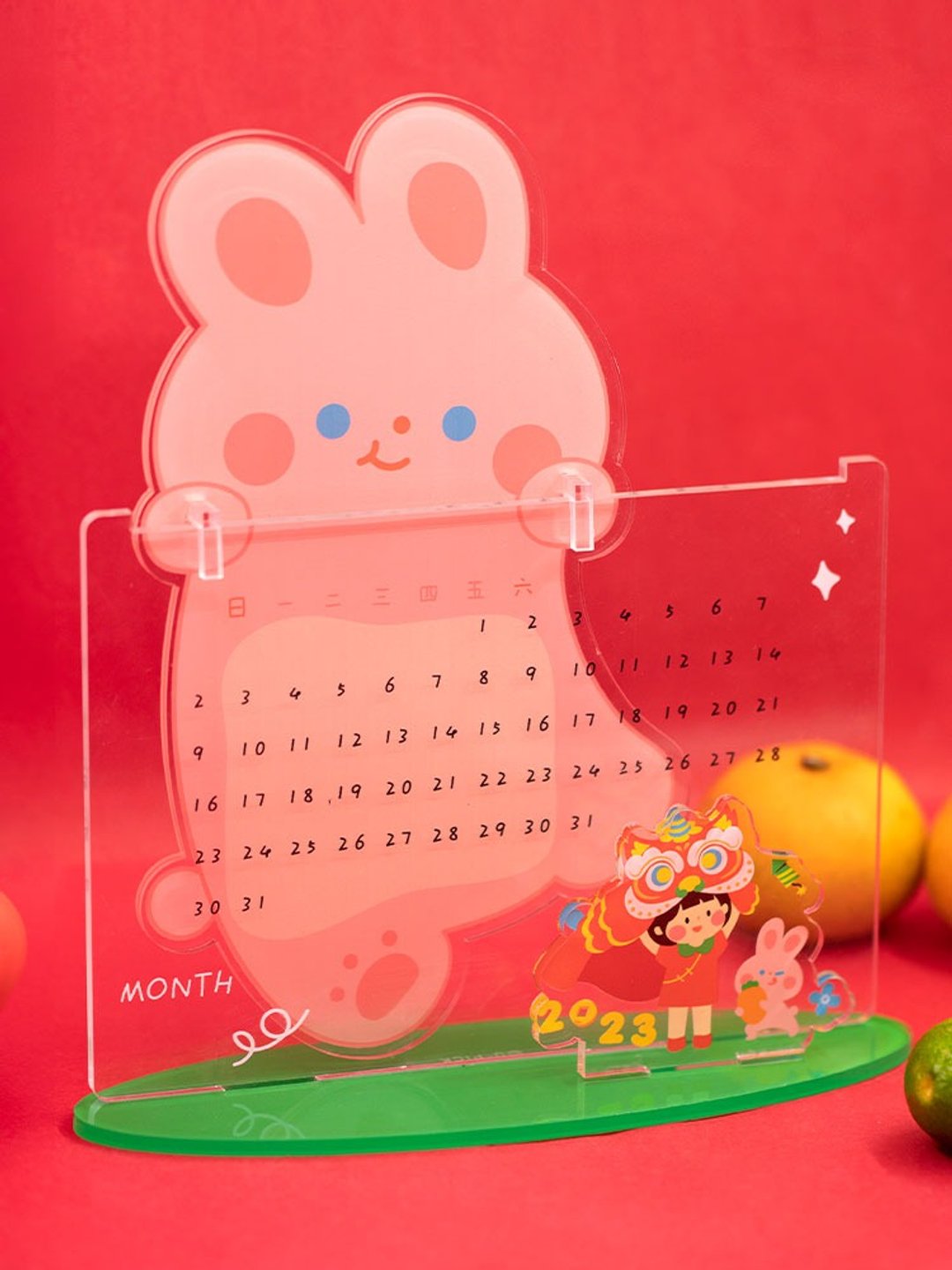 UPICK原品生活 2023年兔年卡通亚克力日历年历桌面摆件留言板 - 年历/台历 - 压克力 多色