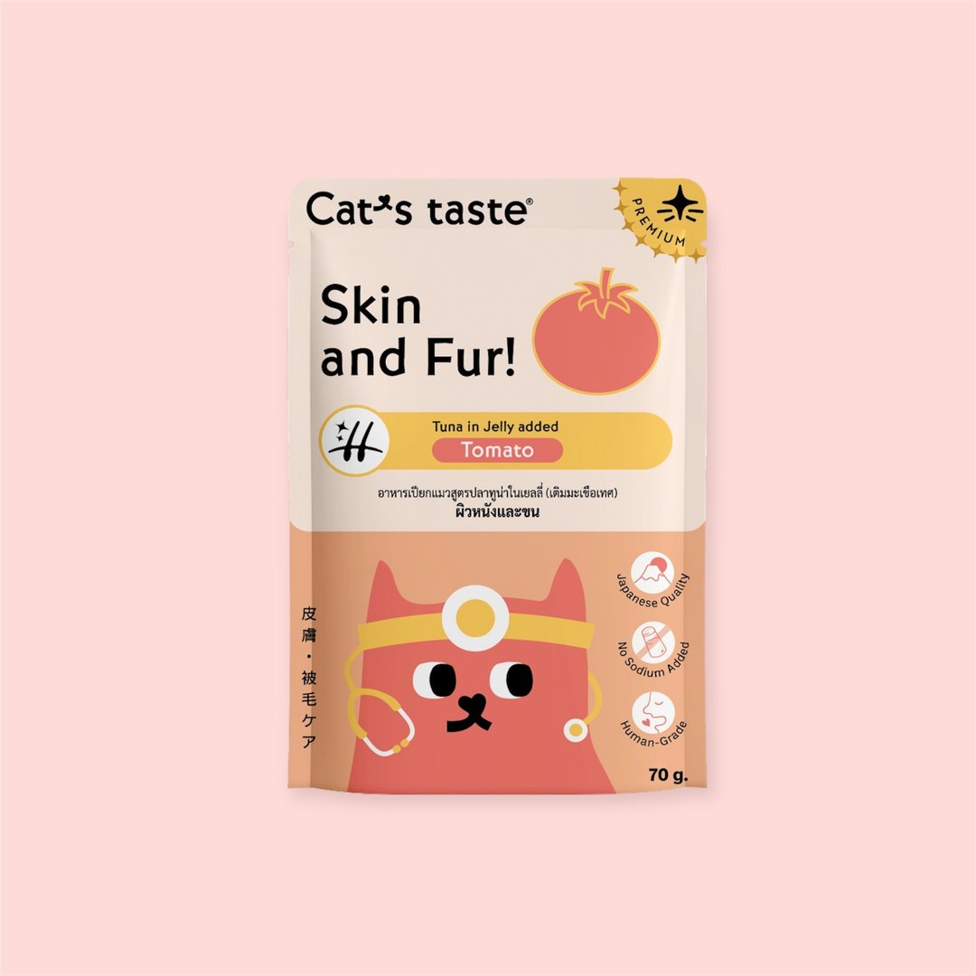 Cat's Taste 吞拿鱼蕃茄啫喱湿猫粮 针对皮肤用 - 猫罐头/鲜食 - 新鲜食材 