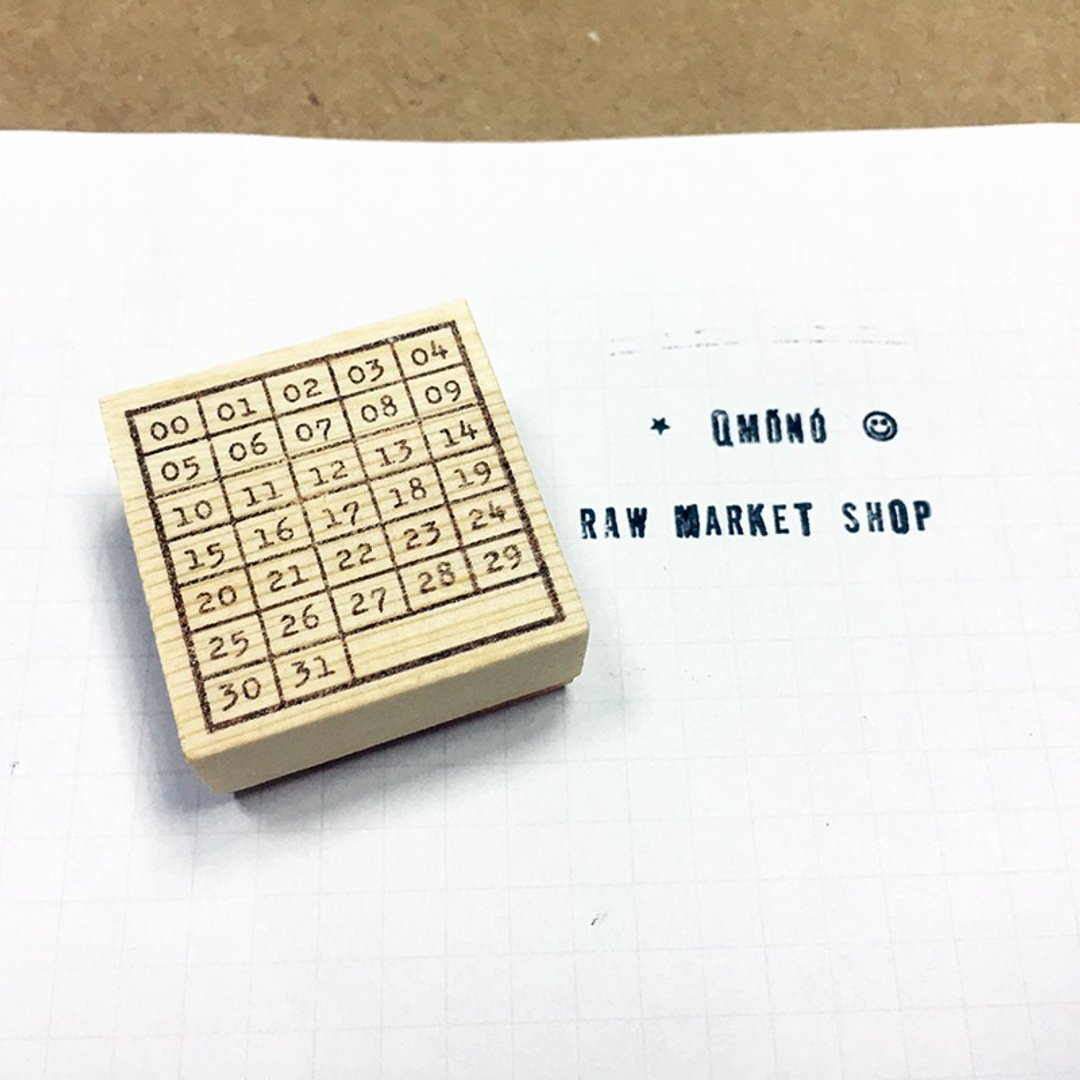 Raw Market Shop 原木印章【Analogue Series No.102】 数字 日期 - 印章/印台 - 木头 咖啡色