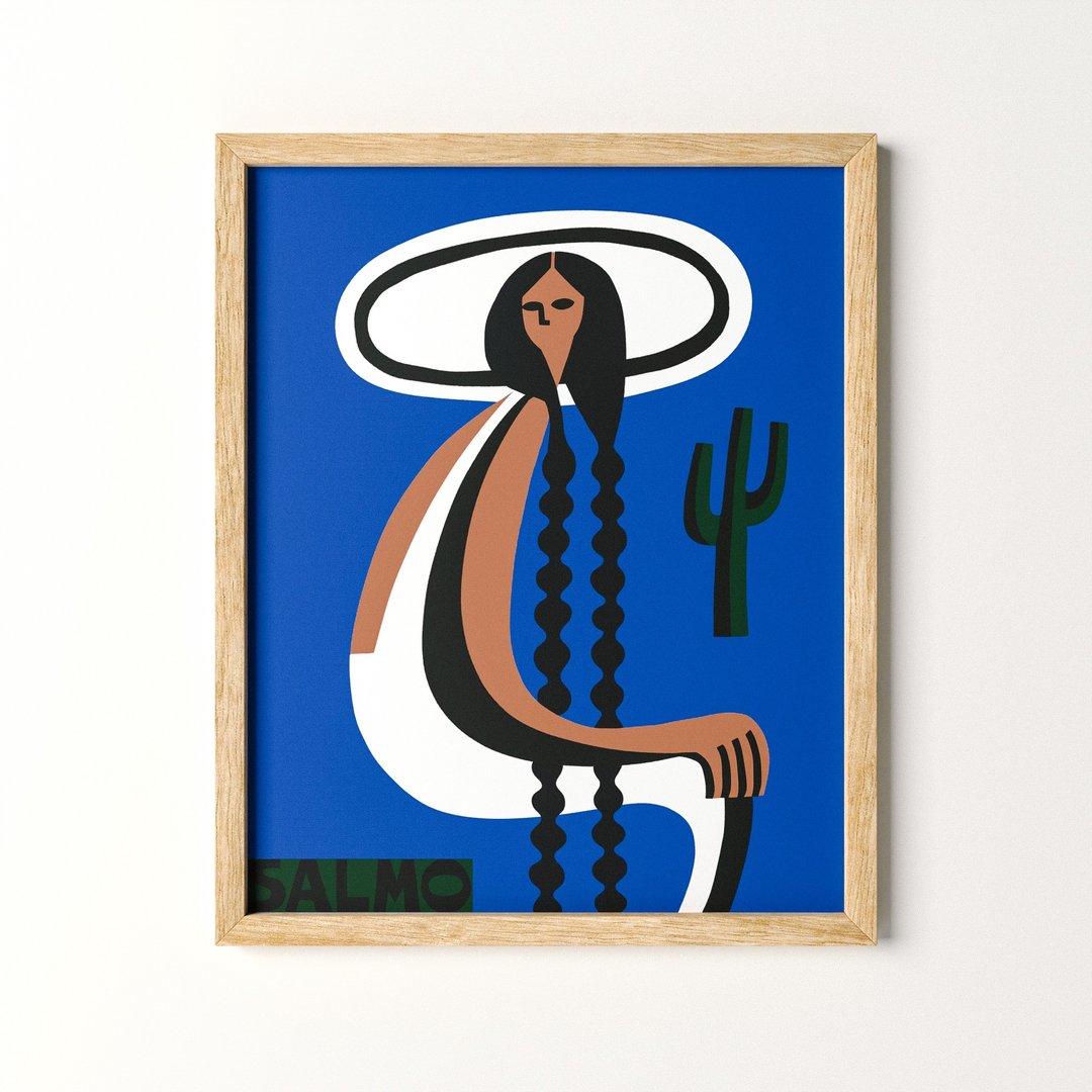 Woman in White - 印刷画/挂画/海报 - 海报/装饰画/版画 - 纸 蓝色