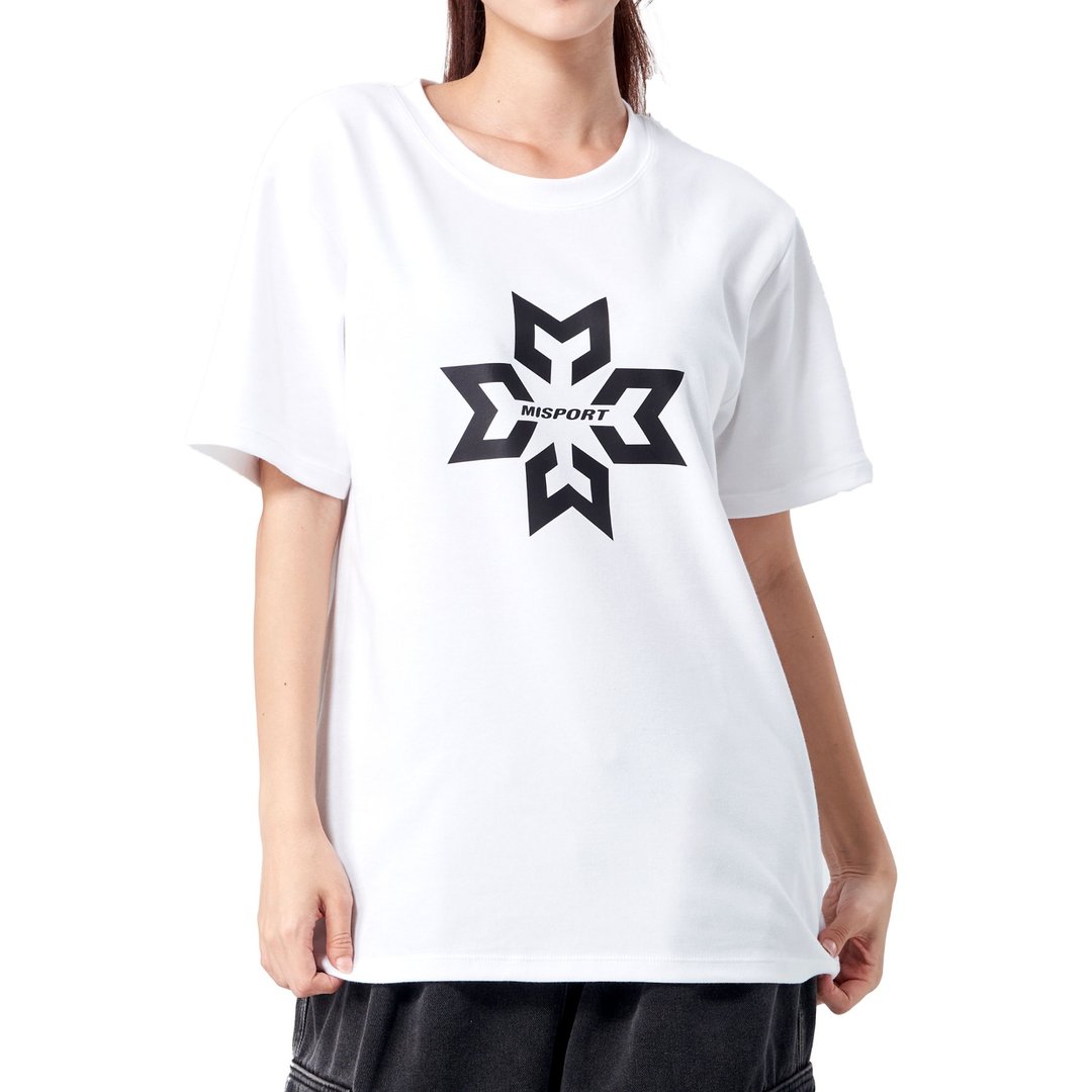 立体机能棉T-LOGO之花 运动衣 机能服 MIT台湾制 棉T 穿搭 - 男装运动衣 - 聚酯纤维 白色