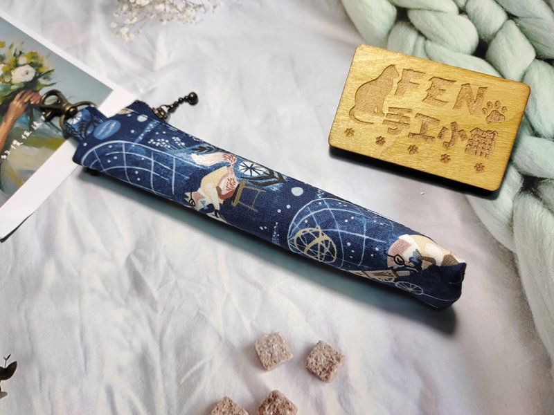 小物系列-美国限量布系列-美国AGF狐狸观星家阅读器笔袋-笔袋- - 铅笔盒/笔袋 - 棉．麻 