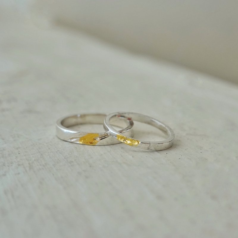 Landscape Ring | 双色戒指 - 对戒 - 24k 金 