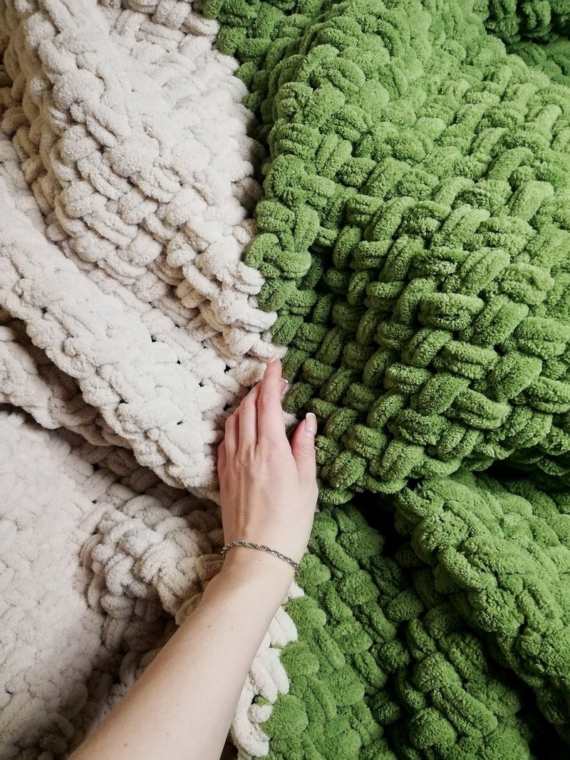 ivory bedspread kawaii bedroom decor king queen full size korea blanket lagom de - 被子/毛毯 - 聚酯纤维 多色