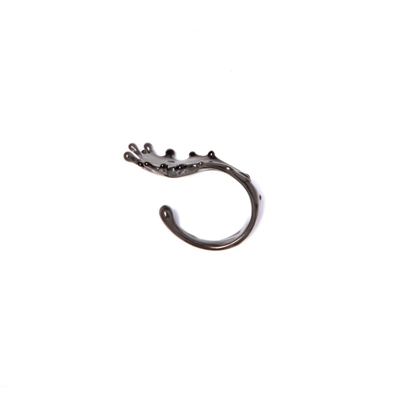 Splash Ring 黑色拨水型戒指 - 戒指 - 其他金属 黑色