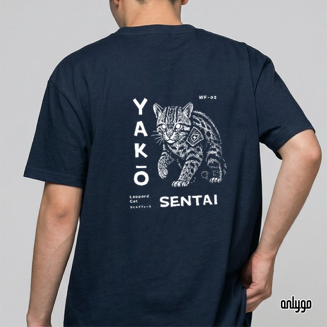 YAKŌ SENTAI 动物夜光战队抗 UV 舒适排汗 T 恤 - 石虎款 - 男装上衣/T 恤 - 聚酯纤维 