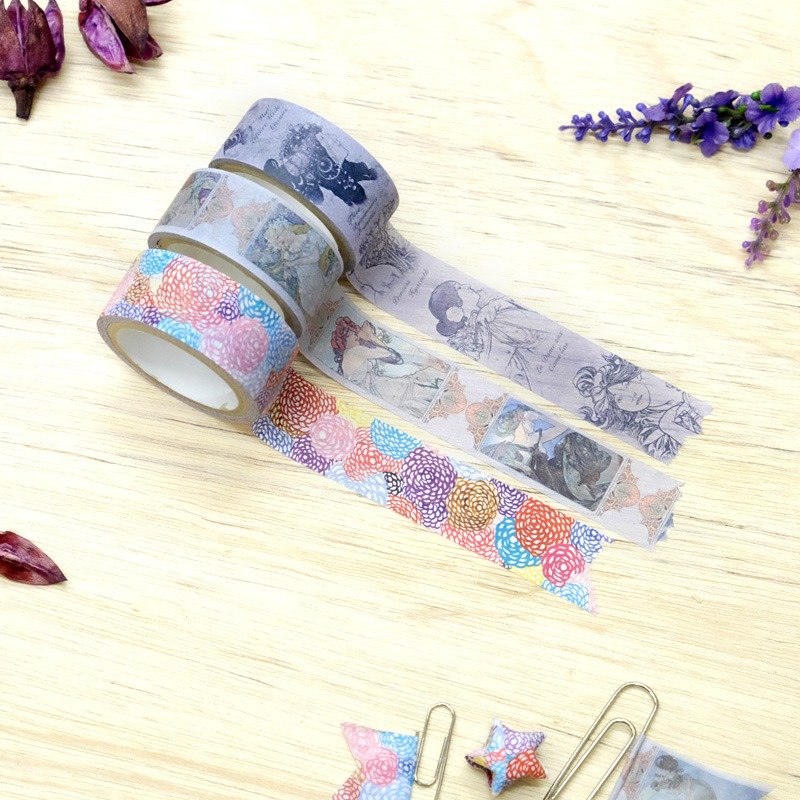 TAISO -紫色依恋纸胶带组 - 纸胶带 - 纸 