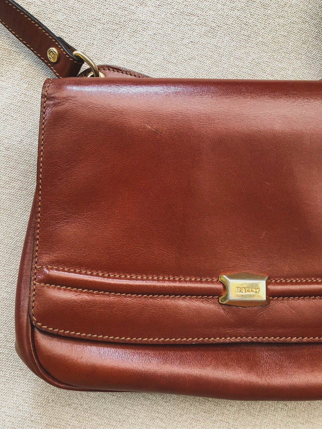 VINTAGE BALLY 侧背包 / Made In ITALY / 古董包 - 侧背包/斜挎包 - 真皮 咖啡色