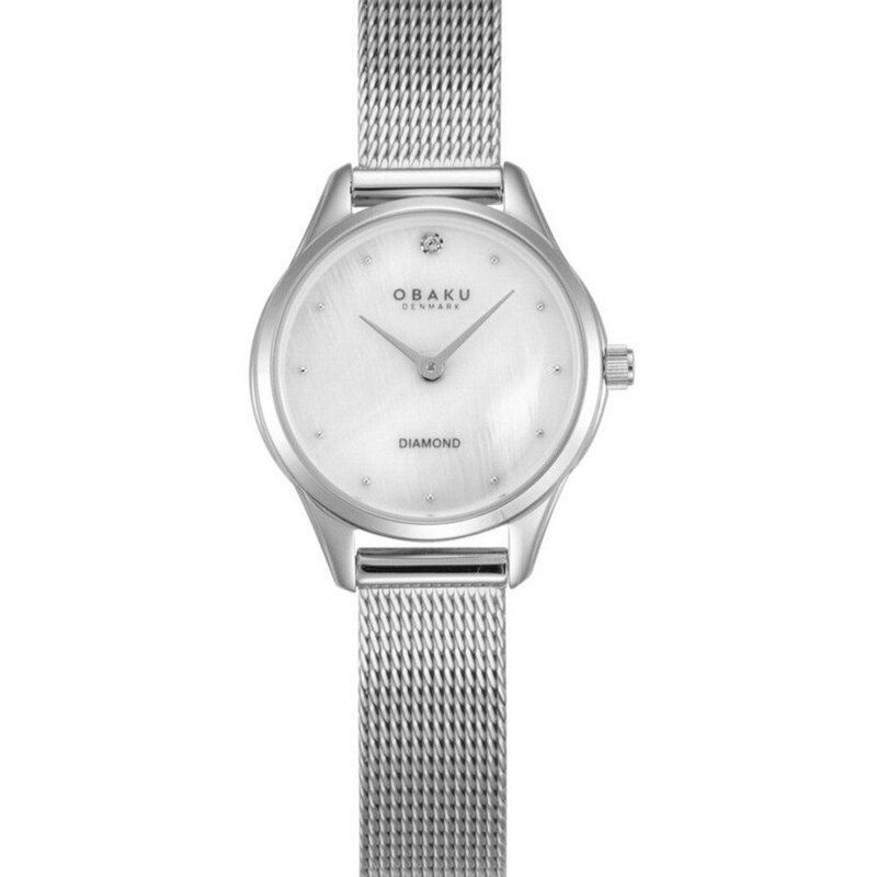 Obaku 经典方框设计都会时尚腕表-星光银(V297SXCWMC) - 女表 - 不锈钢 多色