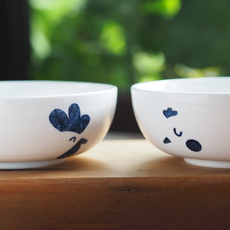 【团圆】中碗公  / 起家鸡 / 入厝、新婚礼物 - 碗 - 瓷 白色