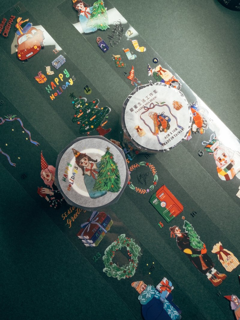 一起圣诞倒数 PET 胶带 甜蜜生活 - 纸胶带 - 塑料 