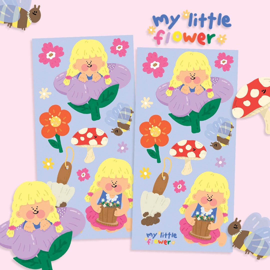 sticker my little flower - 贴纸 - 纸 