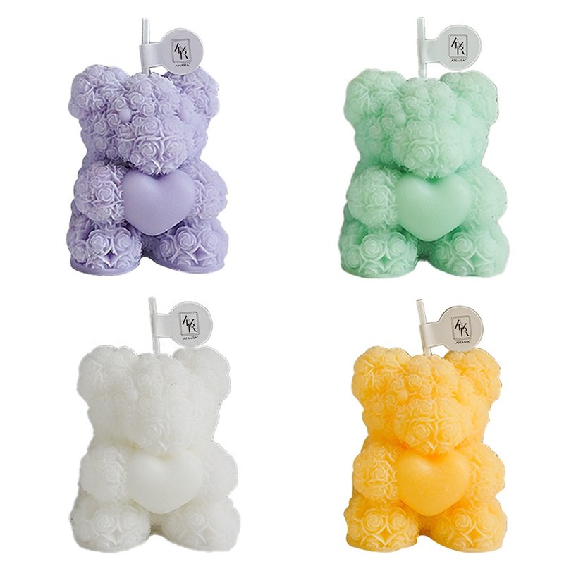 AMARA 心灵熊系列蜡烛4入组 大豆蜡烛 造型蜡烛 仪式感生活 - 蜡烛/烛台 - 其他材质 多色