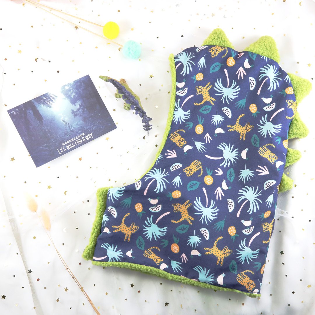 恐龙太冷了吧 恐龙帽 石虎 花豹 凤梨 雨林 飞行帽 保暖帽 遮耳帽 - 婴儿帽/发带 - 棉 绿色
