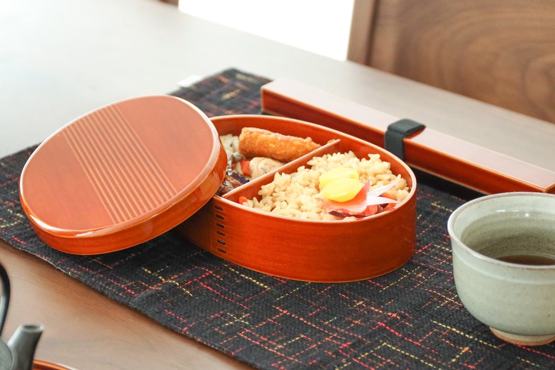 飞驒春庆 福寿漆器店 金币便当盒 - 便当盒/饭盒 - 木头 咖啡色