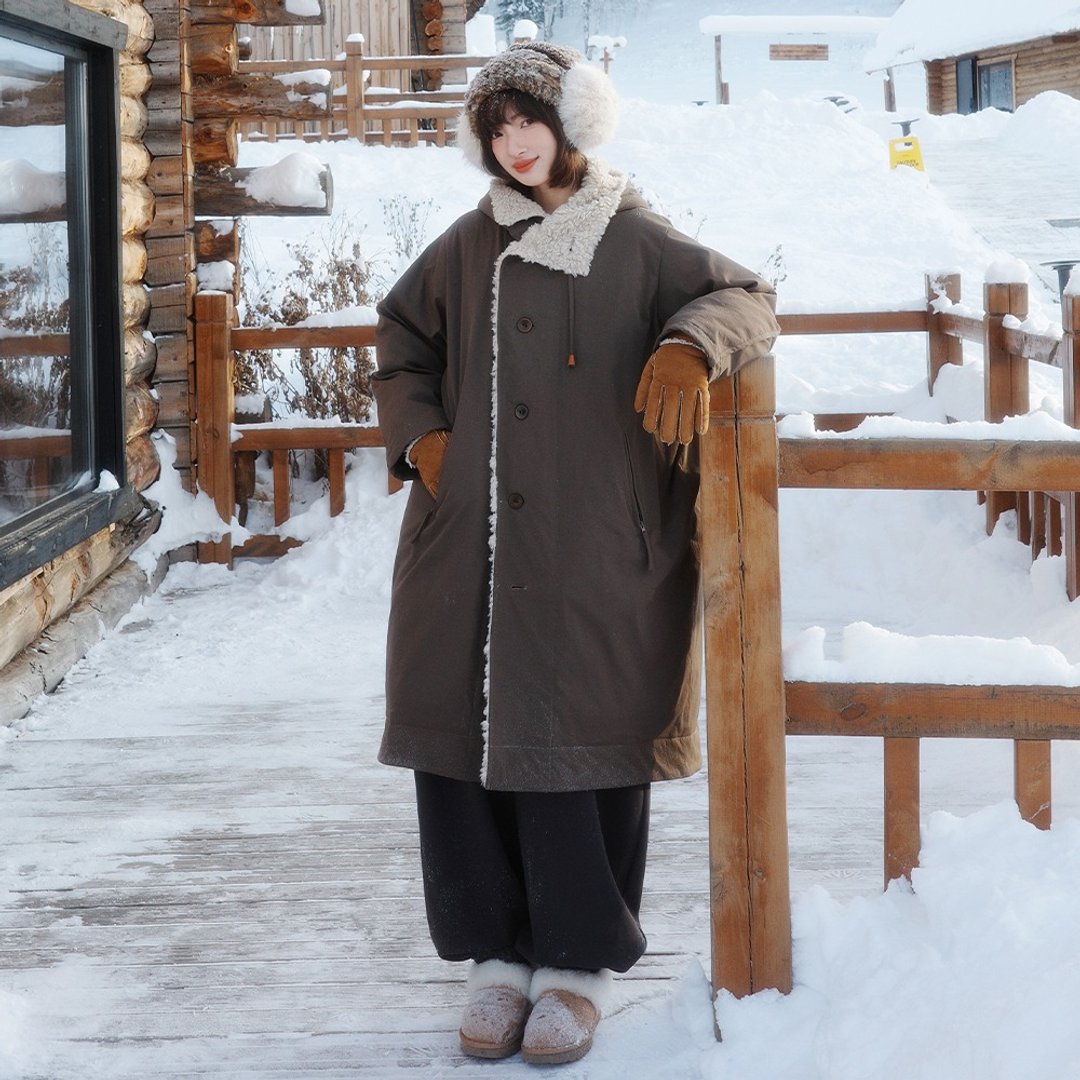 连帽斗篷羽绒服|外套|两色|冬款|Sora-2030 - 女装休闲/机能外套 - 聚酯纤维 多色