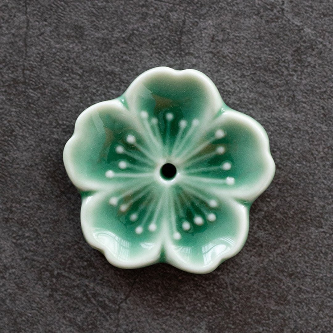 diseno Living 陶瓷线香香座 - 樱花型 绿色 - 香薰/精油/线香 - 其他材质 绿色