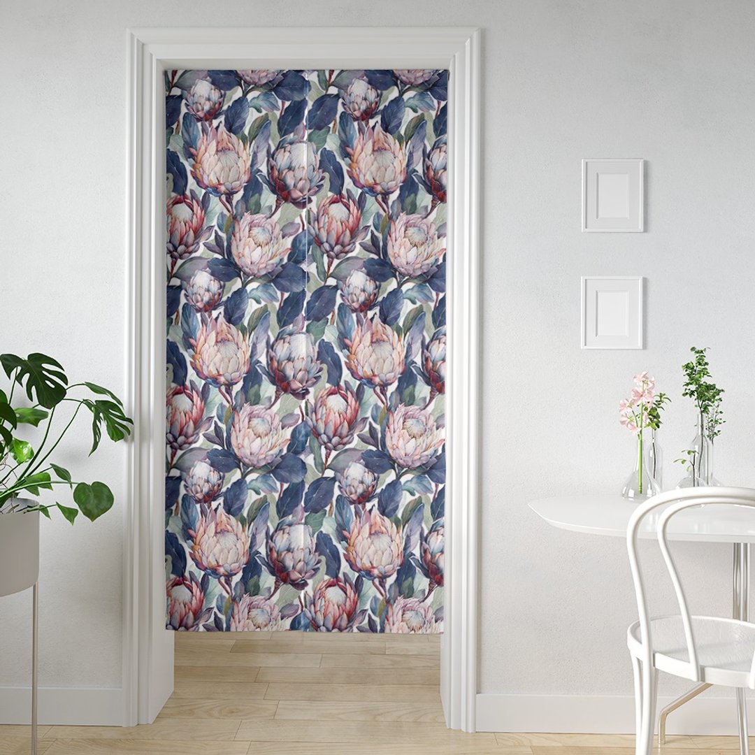 HC印花门帘 欧美花版 HC7006 Protea 帝王花 - 门帘/门牌 - 聚酯纤维 