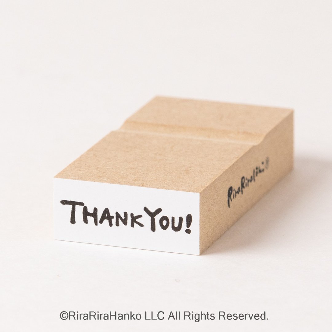 【THANK YOU!】文字印章*12mmx28mm*橡皮章* R519_o - 印章/印台 - 木头 