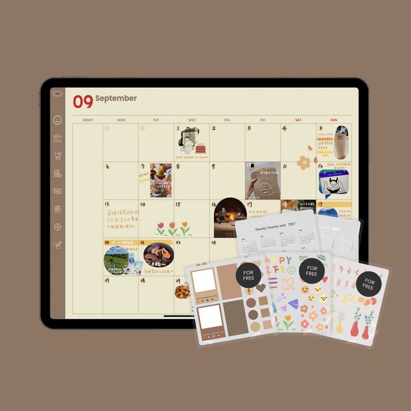 跳转式 万用年计划电子手帐【可可拿铁】/Goodnotes模板/iPad - 电子手帐及素材 - 其他材质 