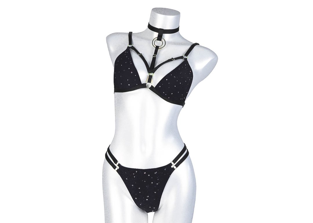 Galaxy Lingerie Set Black - 女士内衣裤 - 其他材质 黑色