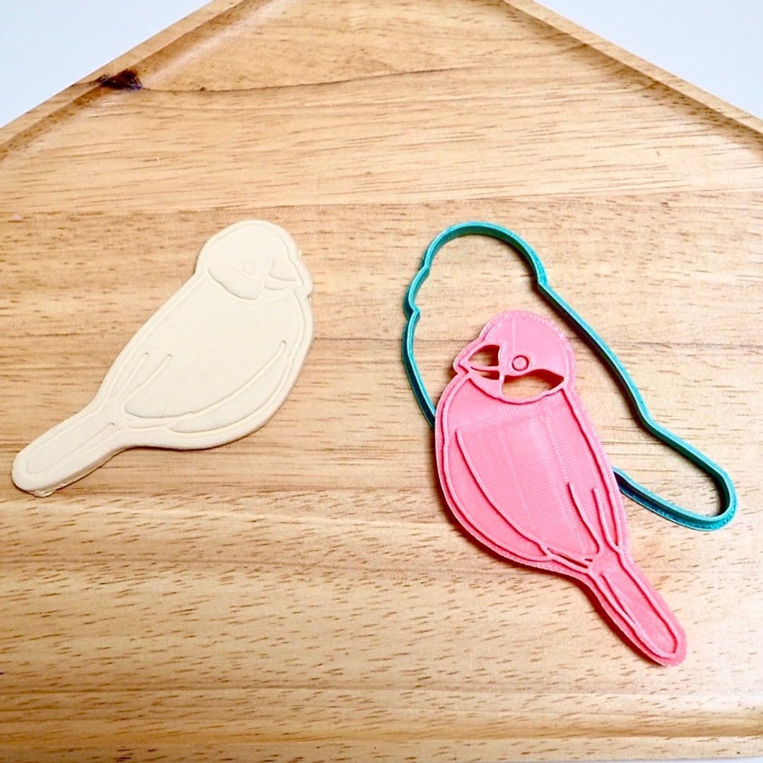 Java sparrow 3d printer cookie mold - 厨房用具 - 塑料 白色