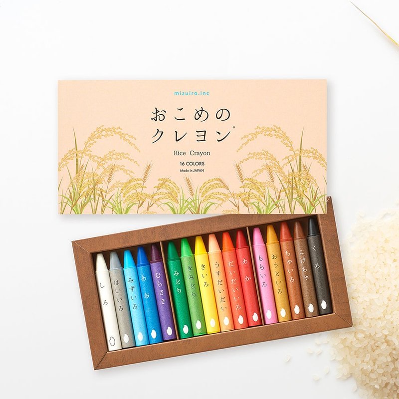 【mizuiro】日本米制无毒环保蜡笔 (16 色) 儿童玩具 画画 - 儿童绘本/图书 - 其他材质 多色