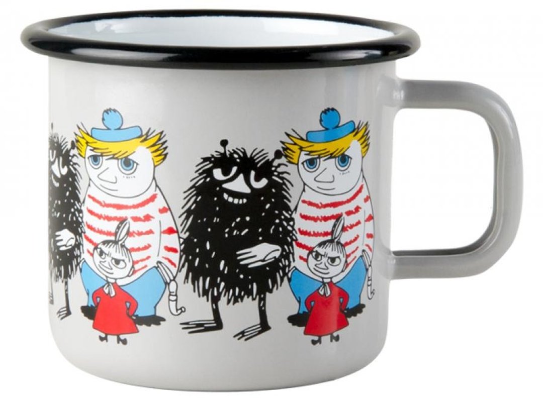Moomin芬兰噜噜米珐琅马克杯3.7 dl ( 2017春季好朋友灰色款) 圣诞节礼物 情人节礼物 交换礼物 - 咖啡杯/马克杯 - 珐琅 灰色