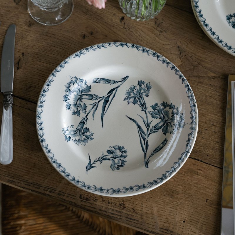 绀蓝餐盘 直径24cm - 盘子/餐盘/盘架 - 陶 