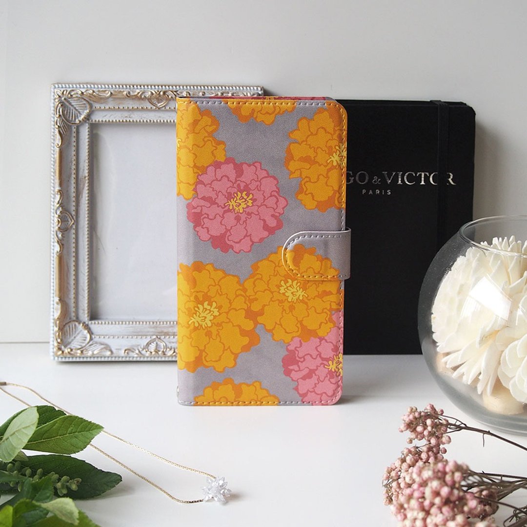 Notebook type phone case - Marigold - - 手机壳/手机套 - 人造皮革 多色