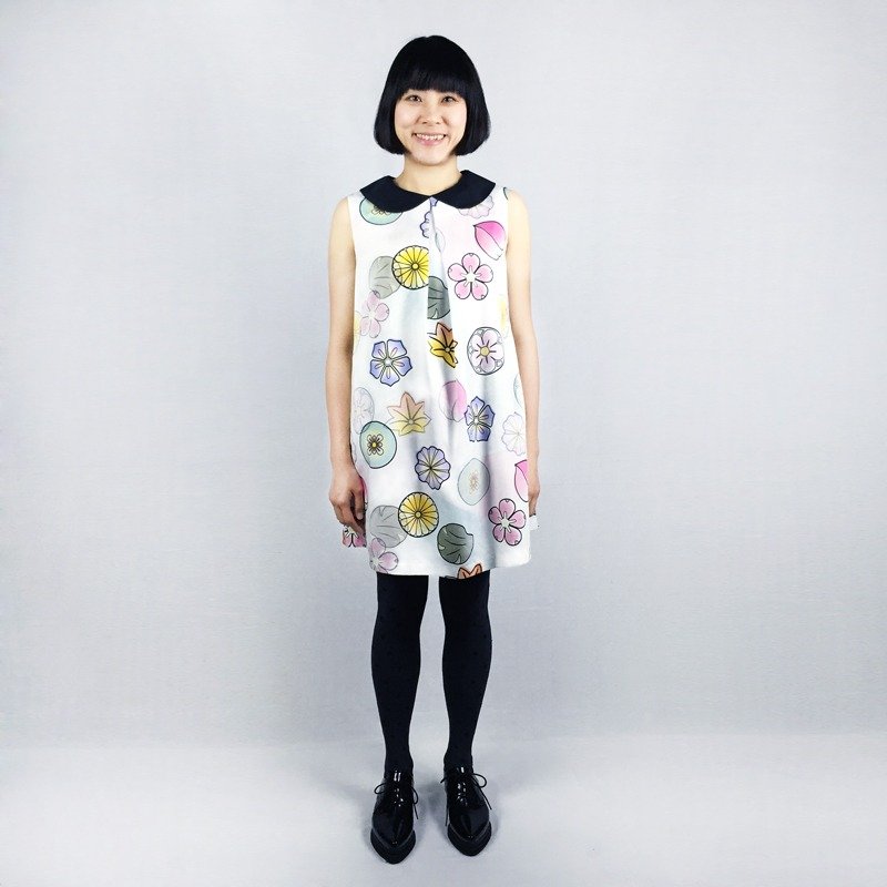 东京和菓 ● 无袖伞状洋装 - 洋装/连衣裙 - 棉．麻 多色