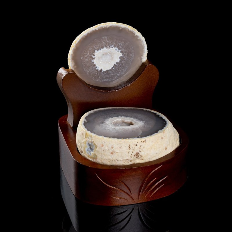 玛瑙聚宝盆 02 - 摆饰 - 水晶 黑色