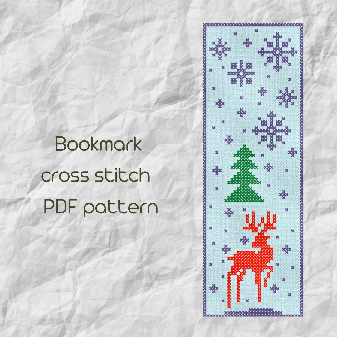 十字繡圖案Bookmark cross stitch pattern / Winter ornament xstitch/ PDF pattern /145/ - 手工艺教程/工具书 - 其他材质 