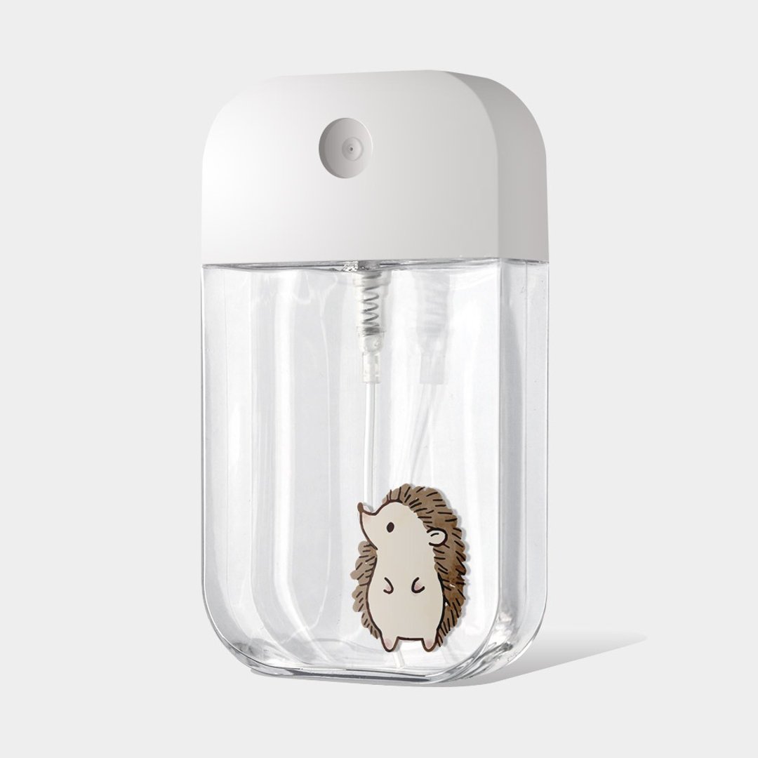 左脸刺猬 酒精瓶 防疫用品 卡片式喷瓶 PU116 - 收纳用品 - 塑料 卡其色