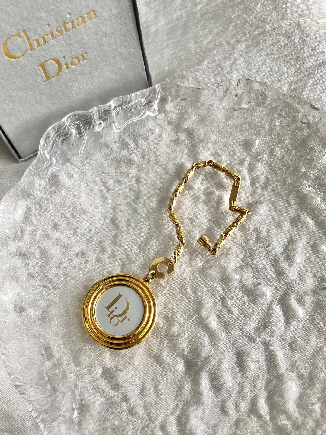 【日本直送 名牌中古包】Christian Dior クリスチャン ディオール 钥匙圈 金色 Logo vintage 古董 tgmp3e - 钥匙链/钥匙包 - 其他材质 金色