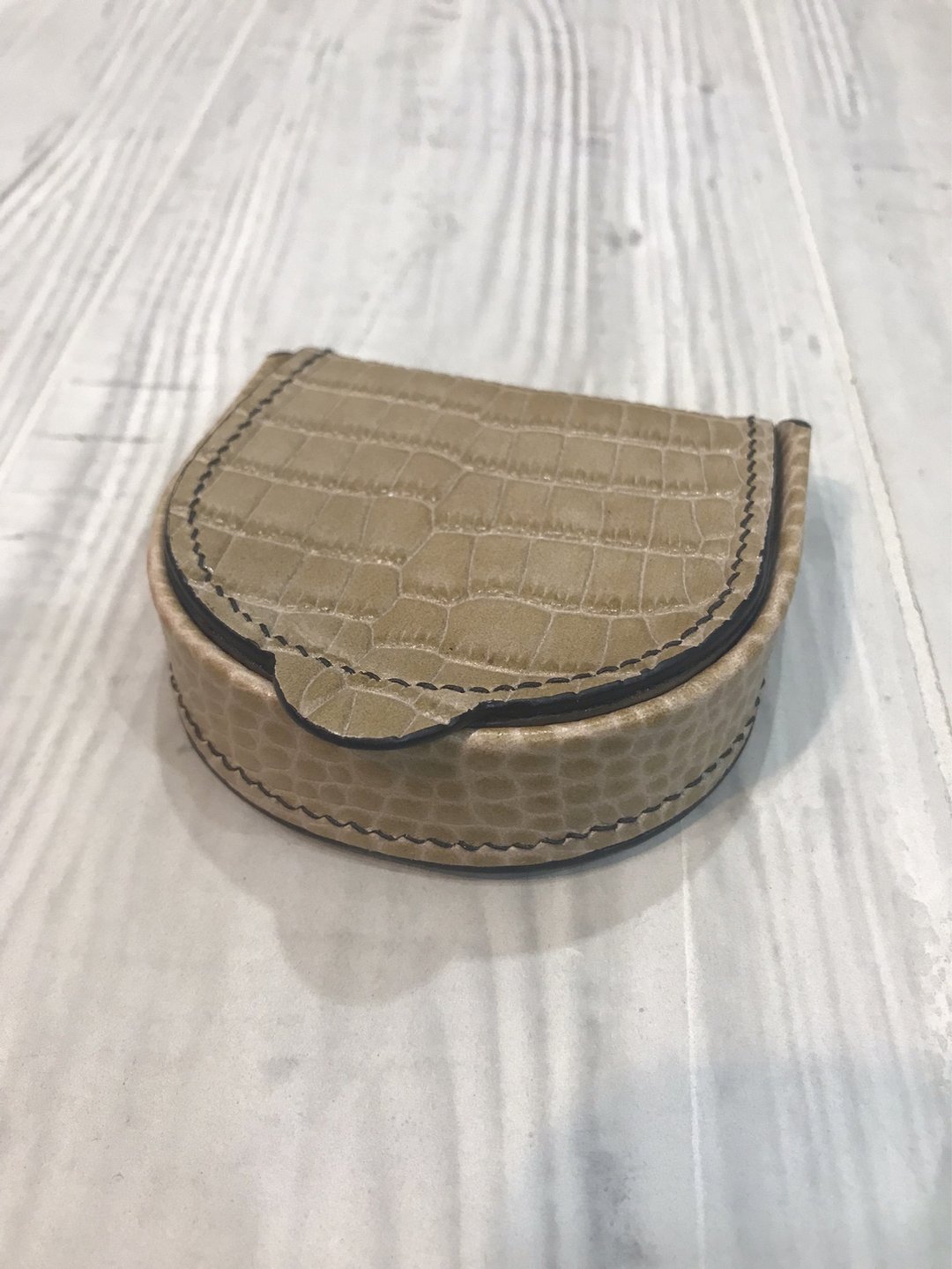 马蹄型驹缝零钱包 类LV零钱包 鳄鱼压纹牛皮 - 零钱包 - 真皮 