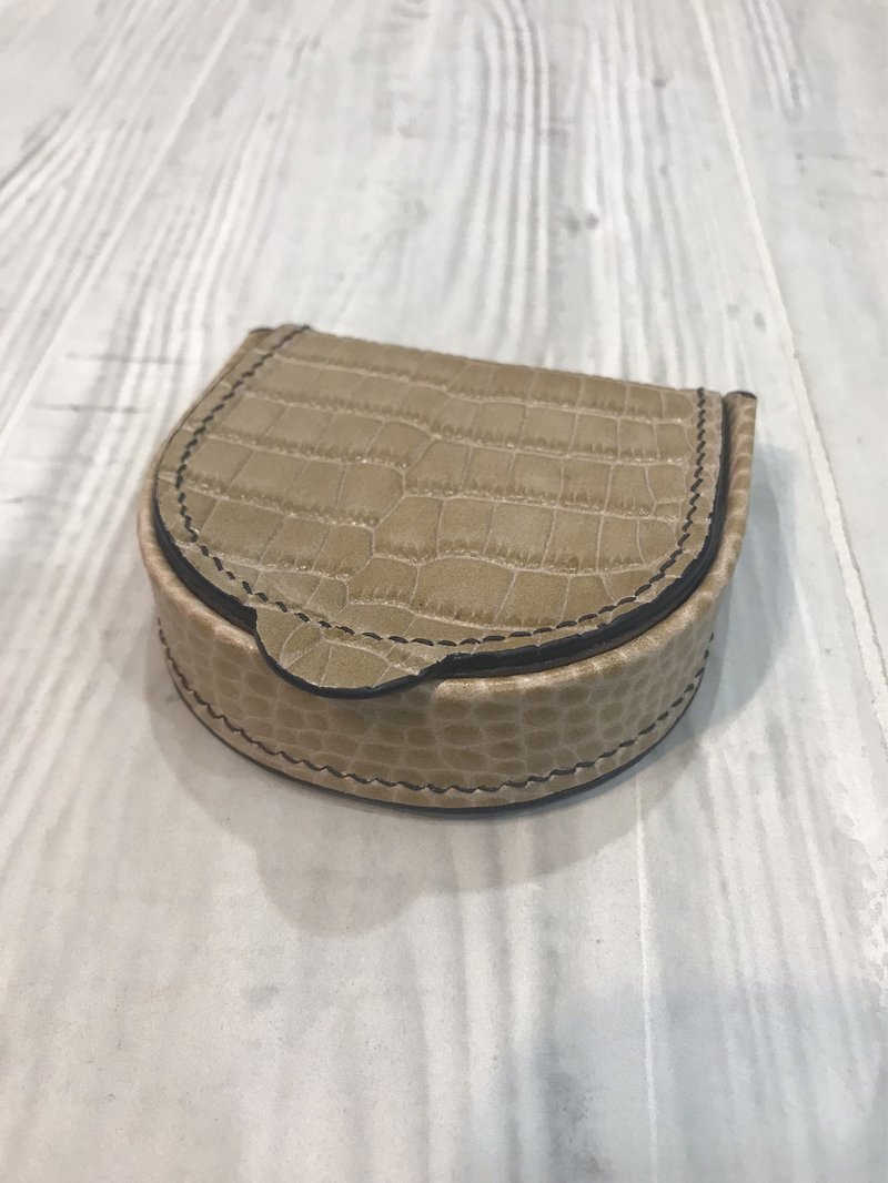 马蹄型驹缝零钱包 类LV零钱包 鳄鱼压纹牛皮 - 零钱包 - 真皮 